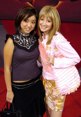 Brenda Song and Ashley Tisdale smile for a photo